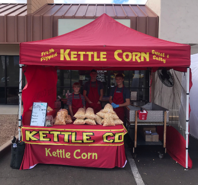 Kettle Corn Bros booth set up at an event